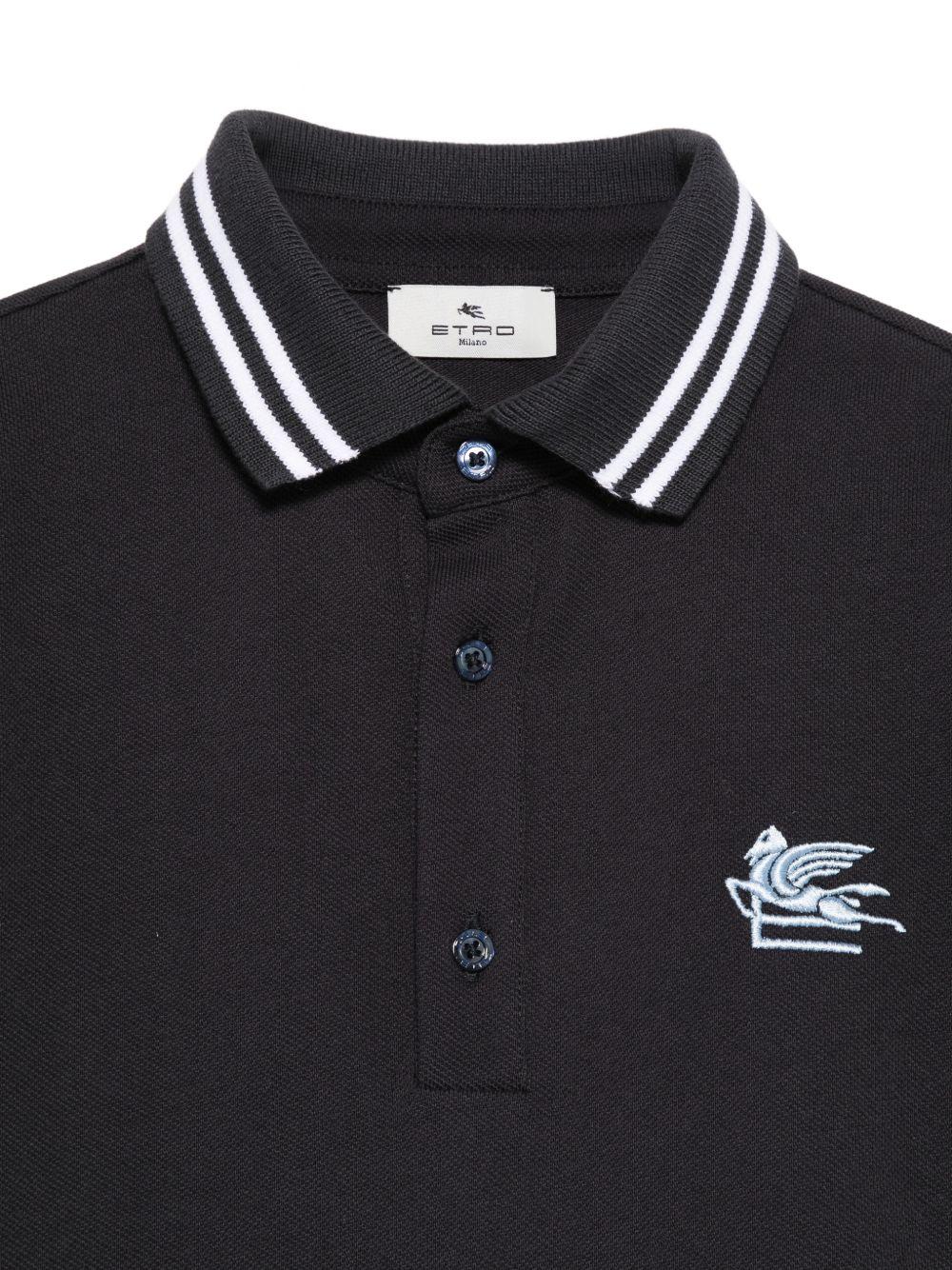T-shirt per bambino Etro Kids blu con colletto stile polo GY8P11 Z2119 621 ETRO KIDS