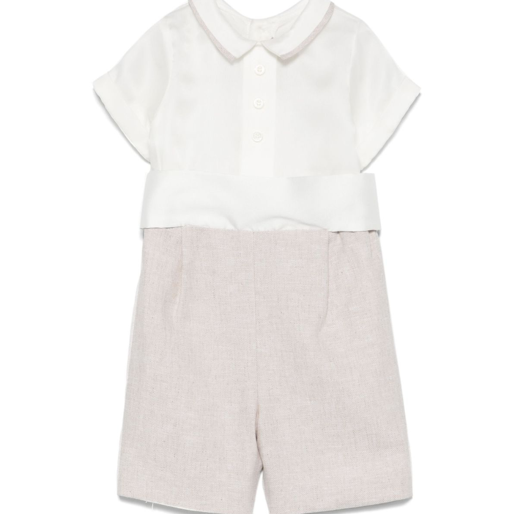 Tutina per neonato La Stupenderia beige con inserti CBPG51 D11 LA STUPENDERIA