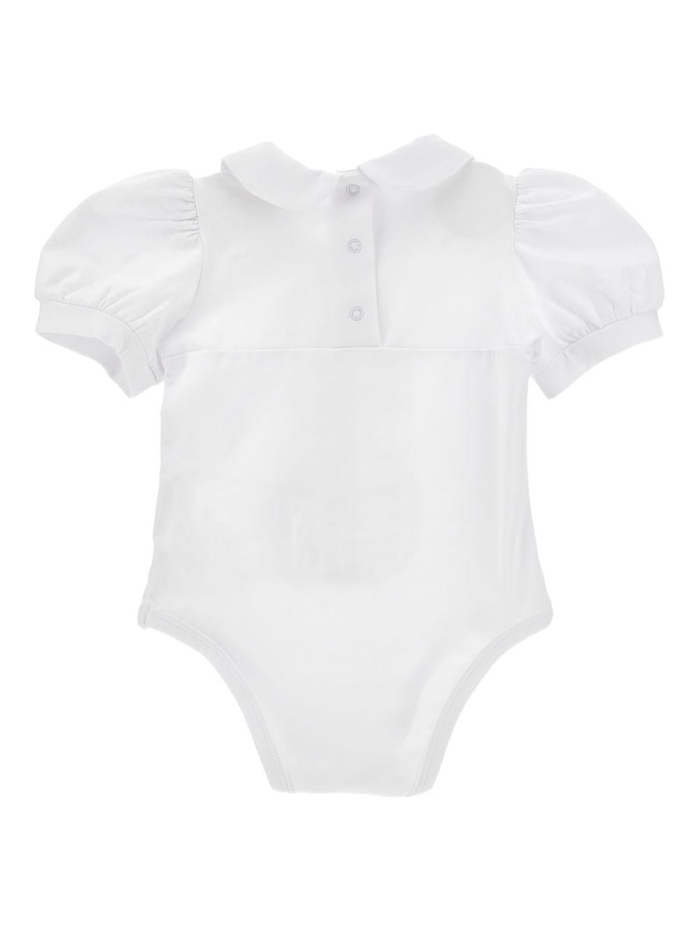 Body per neonata Monnalisa bianco con dettaglio ruches 37G300 7001 0099 MONNALISA KIDS