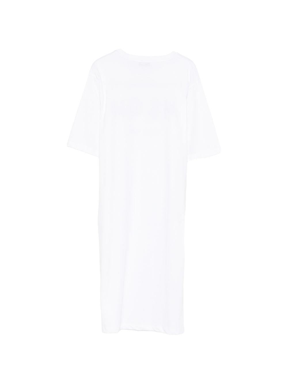 Abito per bambina MSGM Kids bianco con stampa logo S6MSJGDR068 001 MSGM KIDS