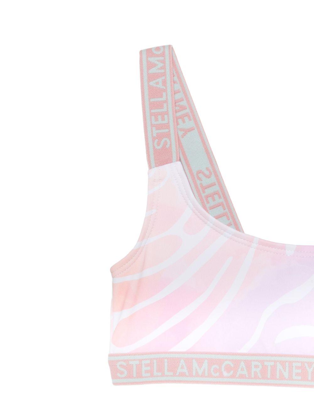 Bikini per bambina Stella McCartney Kids multicolore con stampa logo all-over TYCB05 Z3448 999MC STELLA McCARTNEY KIDS