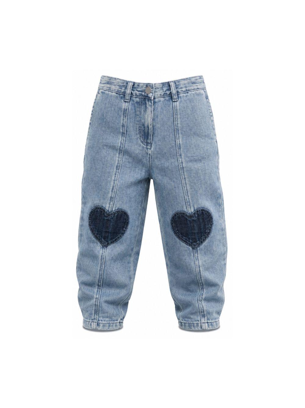 Jeans per bambina Stella McCartney Kids in denim con toppe a contrasto TZ6A70 Z0746 641 STELLA McCARTNEY KIDS