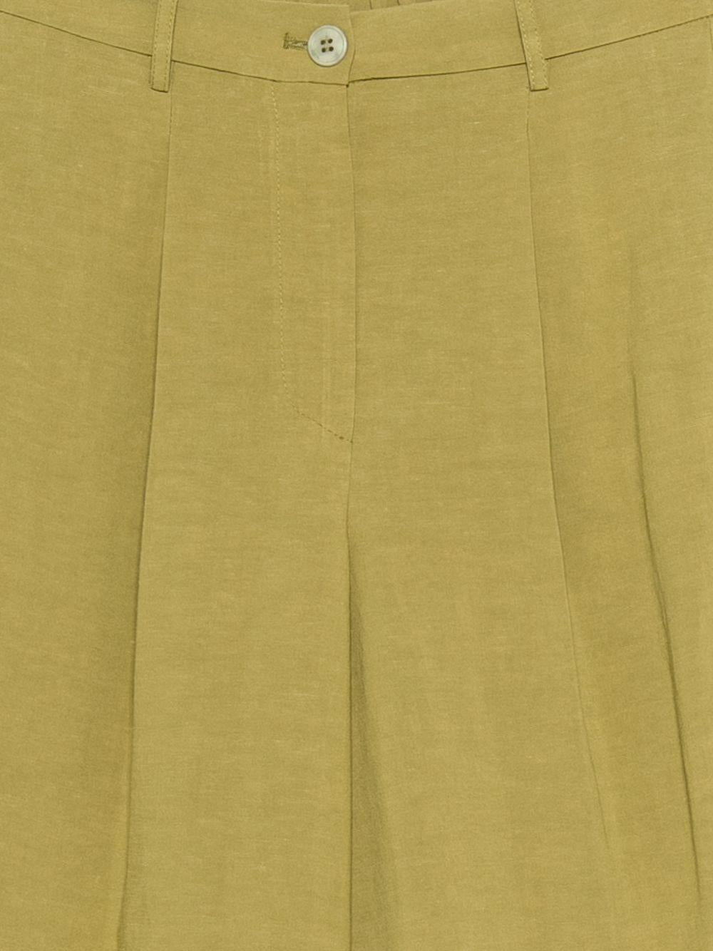 Pantaloni a pieghe Merci verde oliva a gamba larga P345L OLIVE MERCI