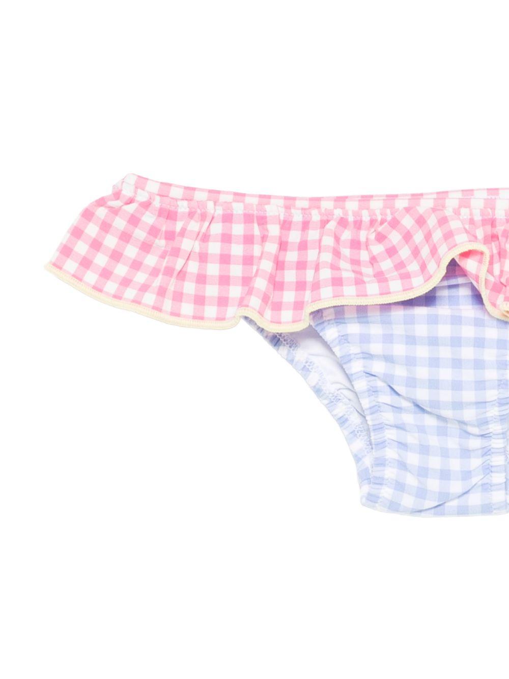 Costume per bambina MC2 Saint Barth Kids rosa e azzurro con volant MELL001 03989L MC2 ST. BARTH KIDS