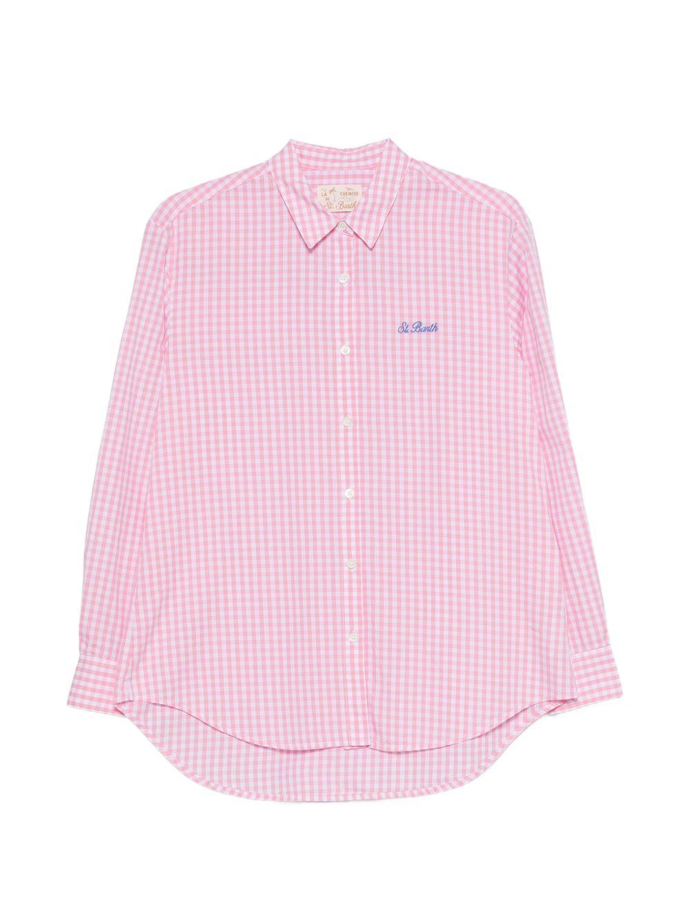 Camicia Brigitte per donna MC2 Saint Barth rosa con stampa grafica sul retro BRIG005 01921L MC2 ST. BARTH