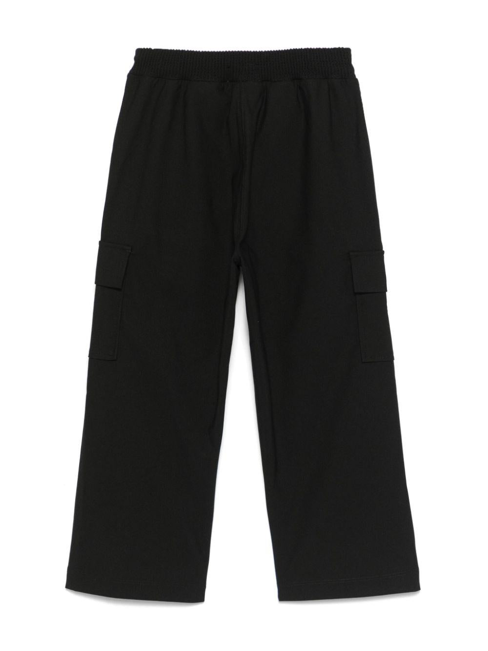 Cargo con monogramma per bambino Calvin Klein Kids nero con vita con coulisse IB0IB02344 BEH CALVIN KLEIN KIDS