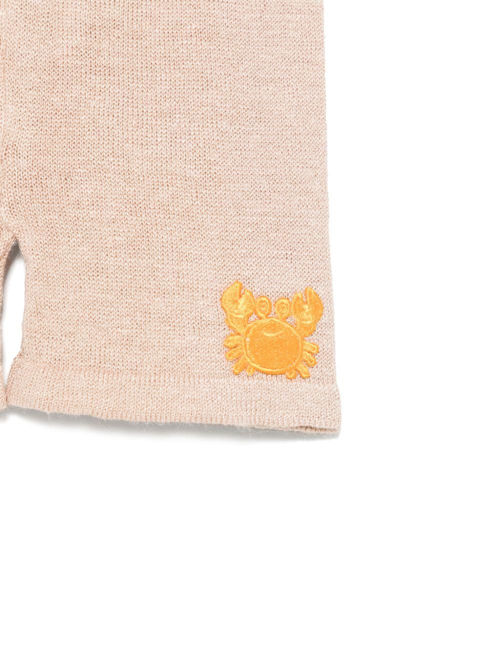 Pantaloni per neonato Gensami kids beige in maglia PT01-B-SOFT GOLD BEIGE GENSAMI
