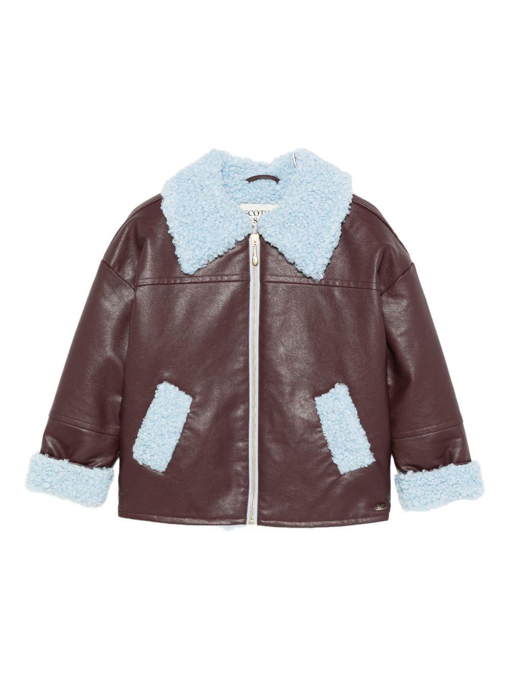 Giubbino per bambina Scotch & Soda Kids marrone con chiusura con cerniera 180723 201 SCOTCH&SODA