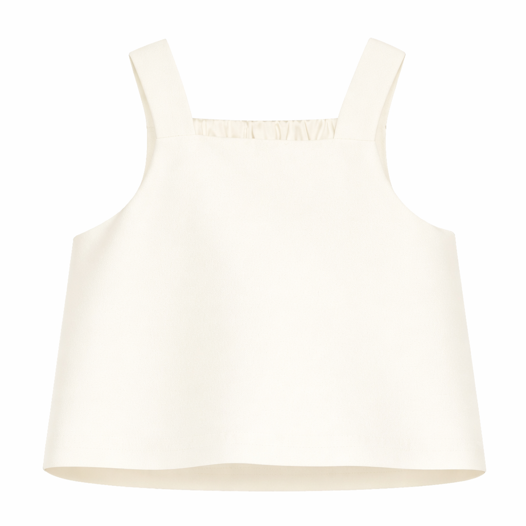 Top per bambina Simonetta bianco con scollo quadrato SY5A92 S0251 102 SIMONETTA KIDS