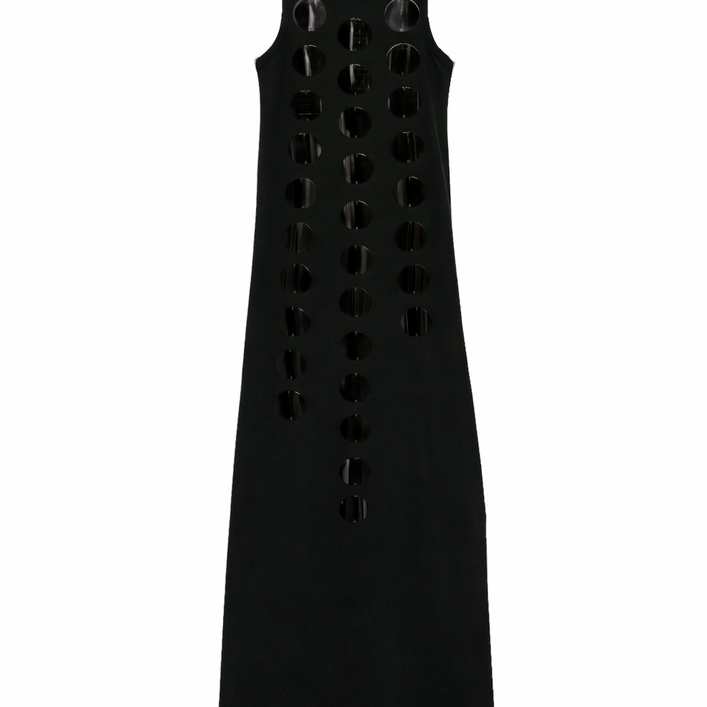 Abito per bambina MSGM Kids nero con dettagli a pois S6MSJGDR101 110 MSGM KIDS