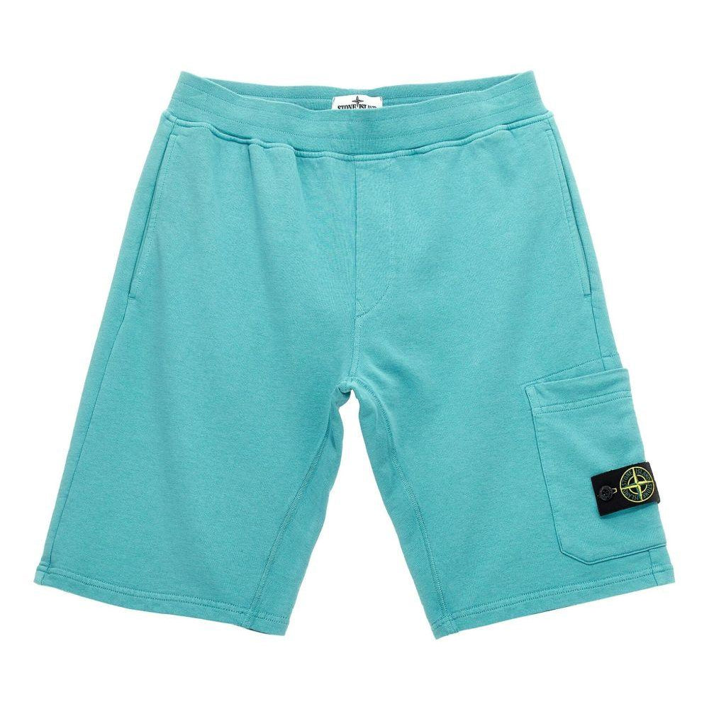 Bermuda per bambino Stone Island Junior azzurro con applicazione K1S166200006S0040 V0042 STONE ISLAND JUNIOR