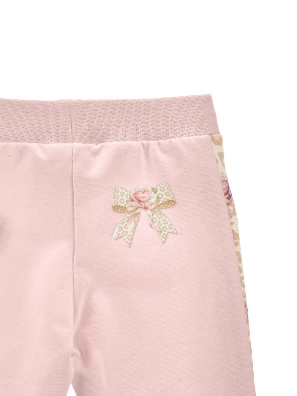Pantaloni per neonata Monnalisa Kids rosa con stampa leopardata 39H403 8006 094F MONNALISA KIDS