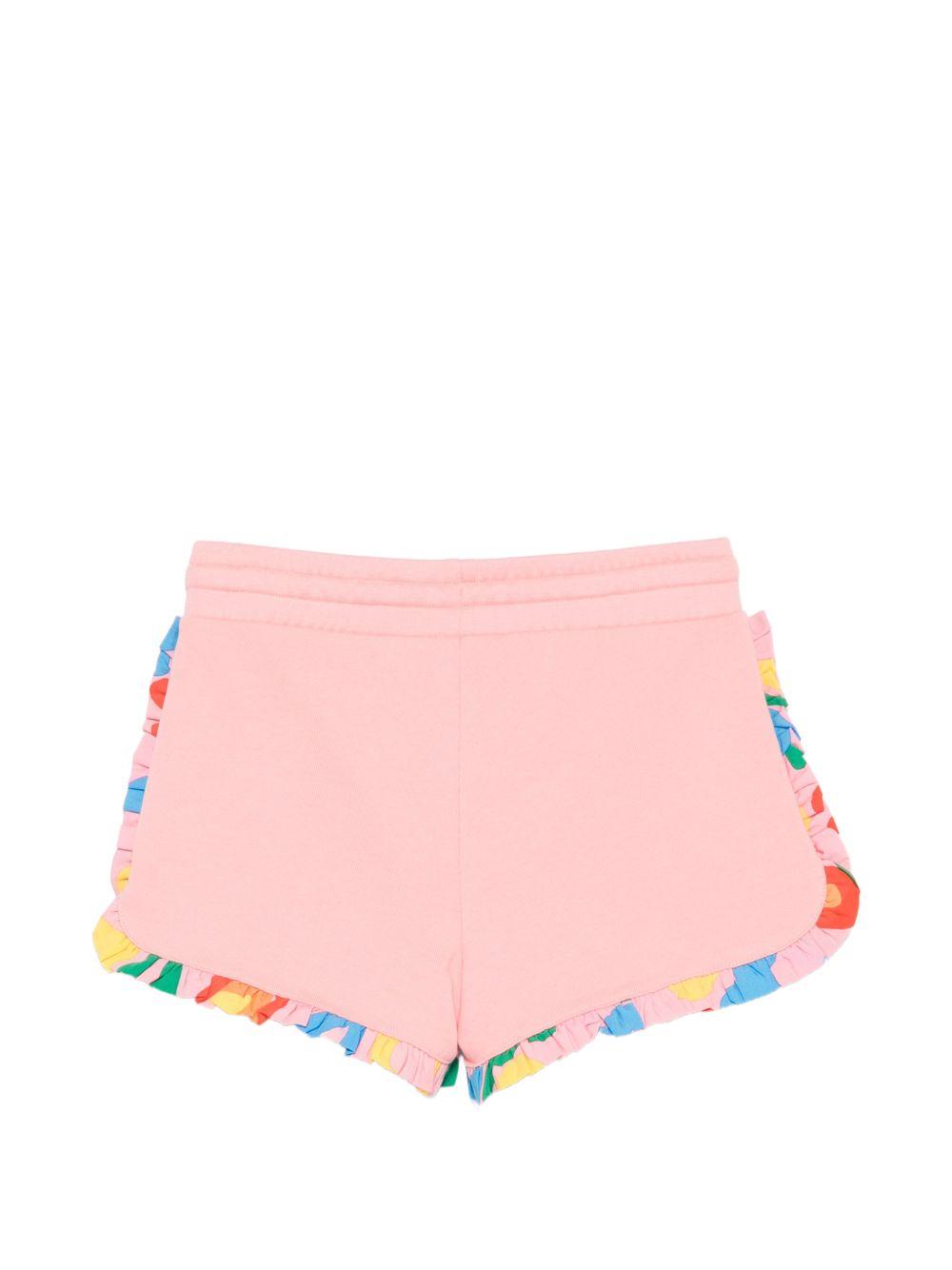 Shorts per bambina Stella McCartney Kids rosa con dettagli floreali TY6C09 Z0499 509 STELLA McCARTNEY KIDS