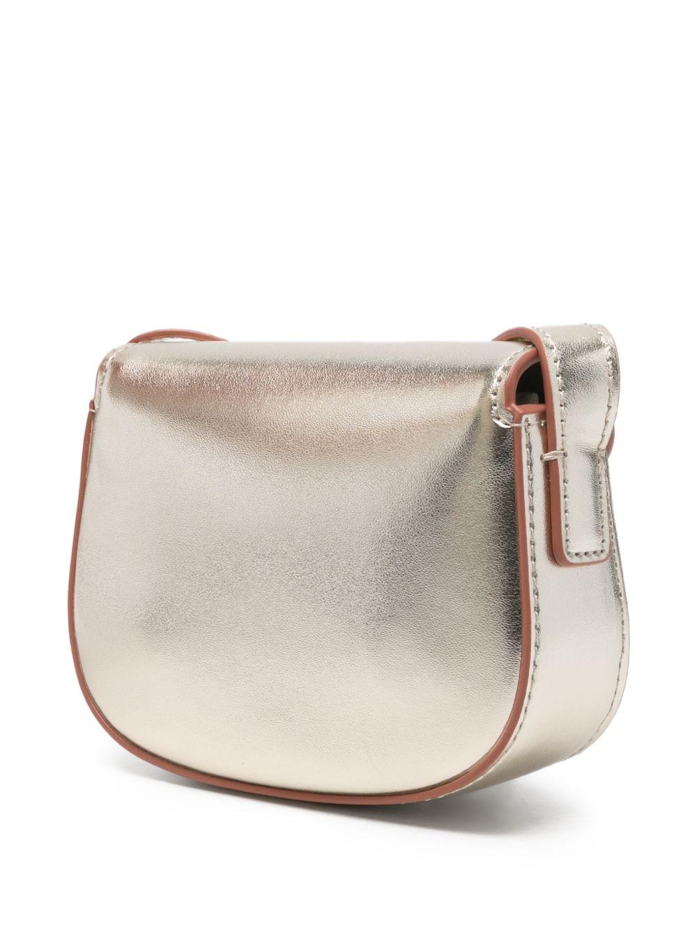Borsa a spalla per bambina Emporio Armani Kids color oro con logo sul davanti EG000791 AF24538 Z2006 EMPORIO ARMANI KIDS