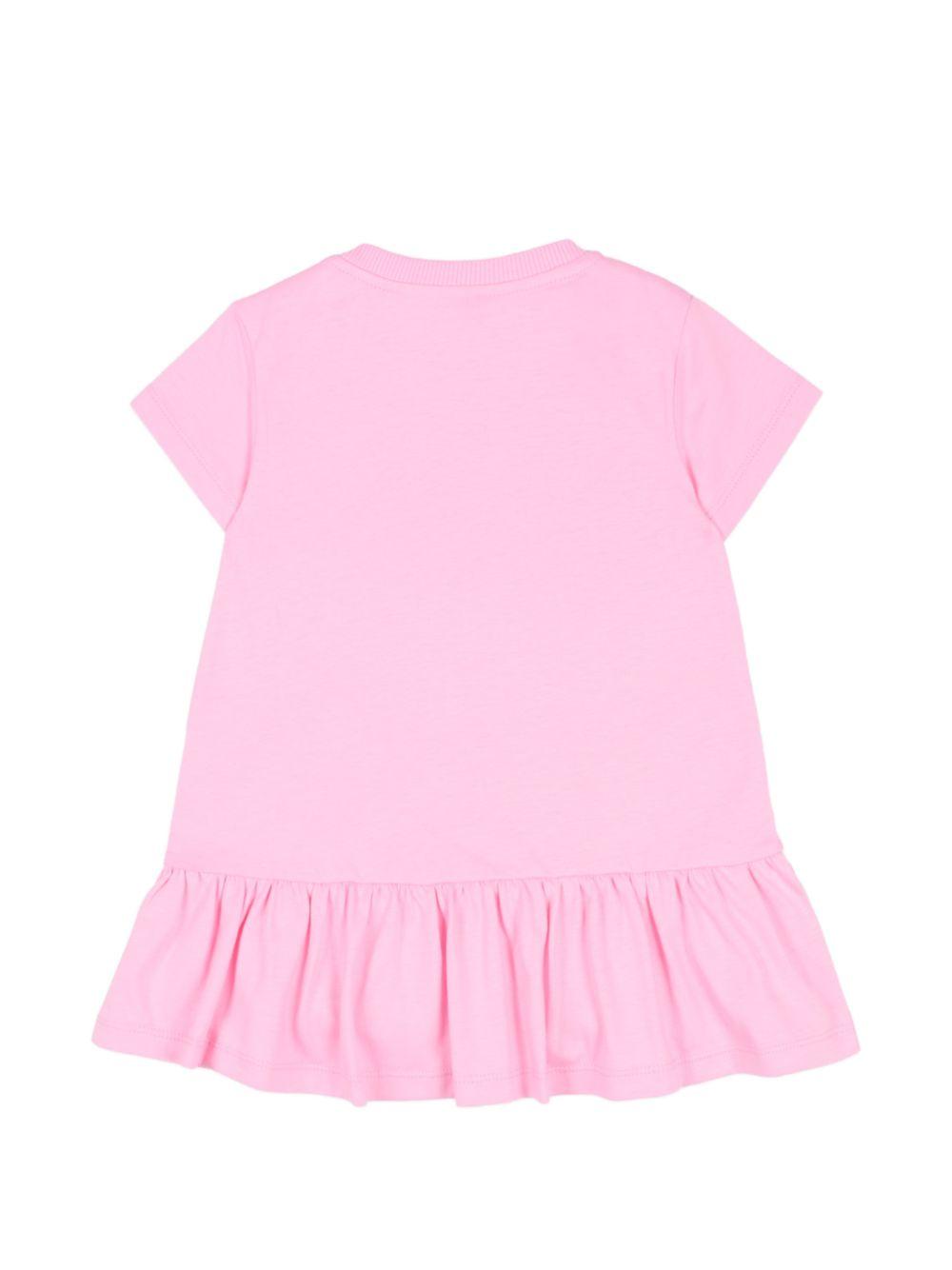 Abito per neonata Moschino Kids rosa con stampa Teddy Bear MDV0DJLAA02 51473 MOSCHINO KIDS