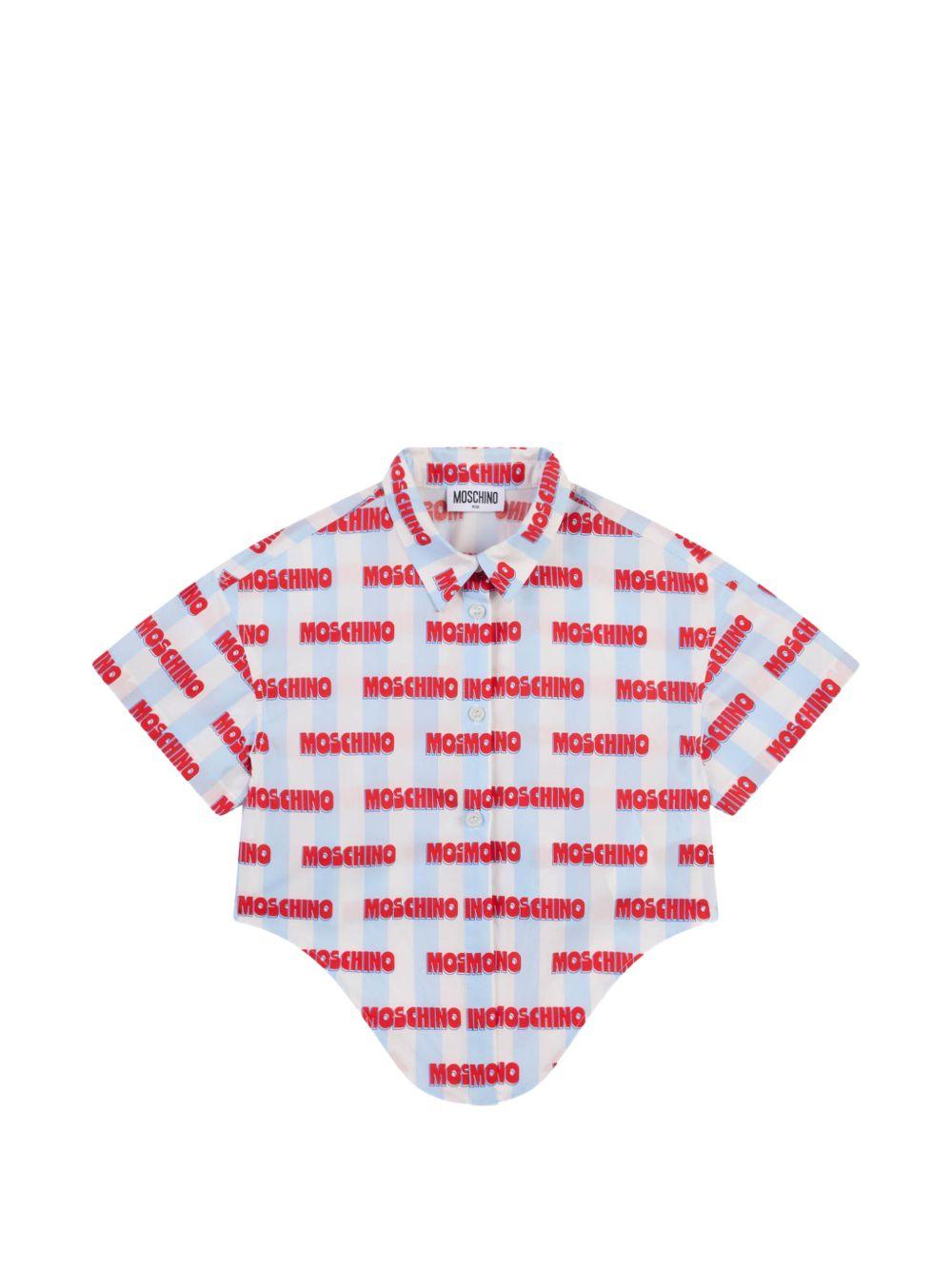 Camicia per bambina Moschino Kids multicolore con motivo a righe HAC021LLB60 83678 MOSCHINO KIDS