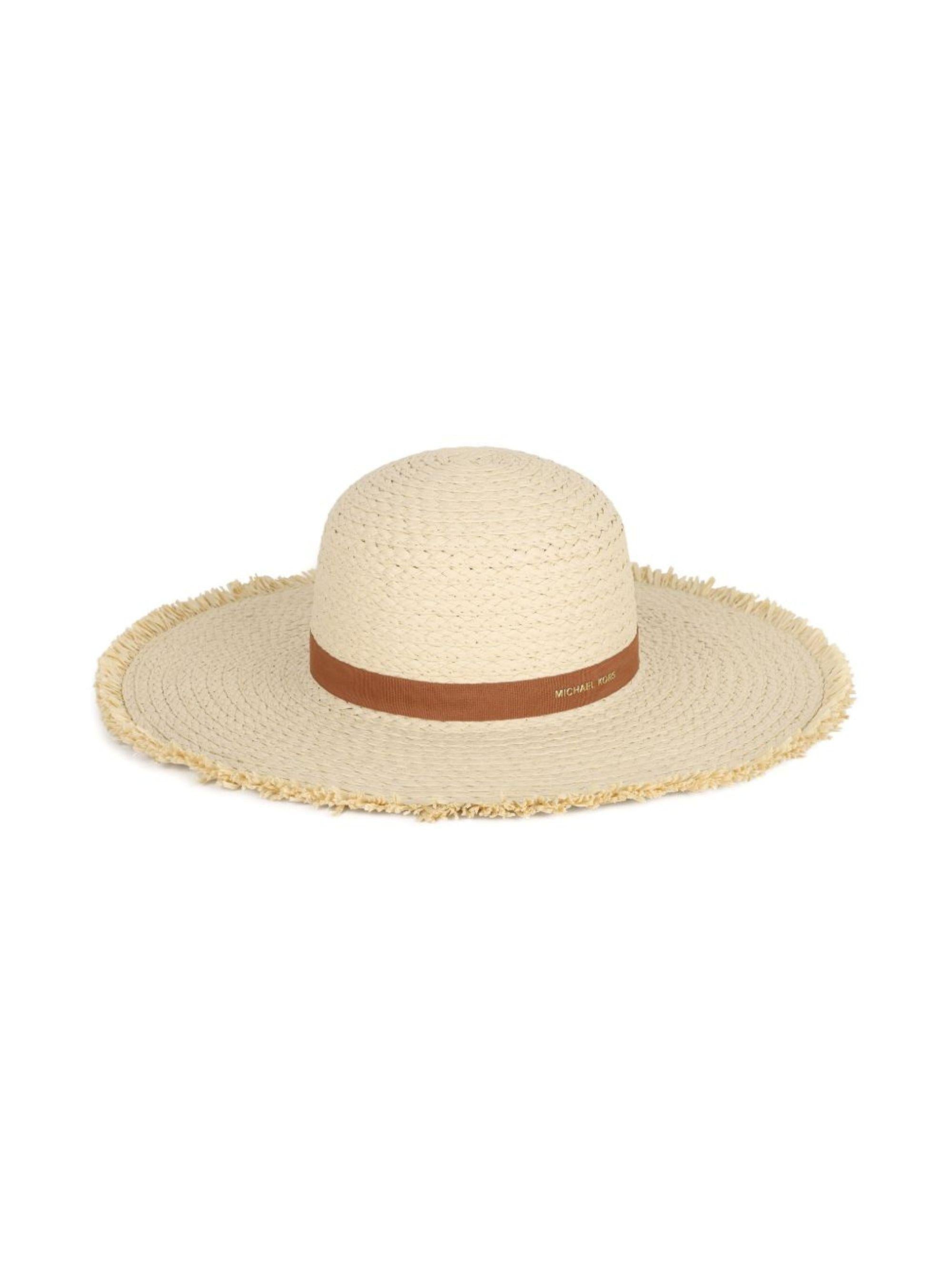 Cappello estivo per bambina Michael Kors Kids beige con frange R30627 117 MICHAEL KORS KIDS