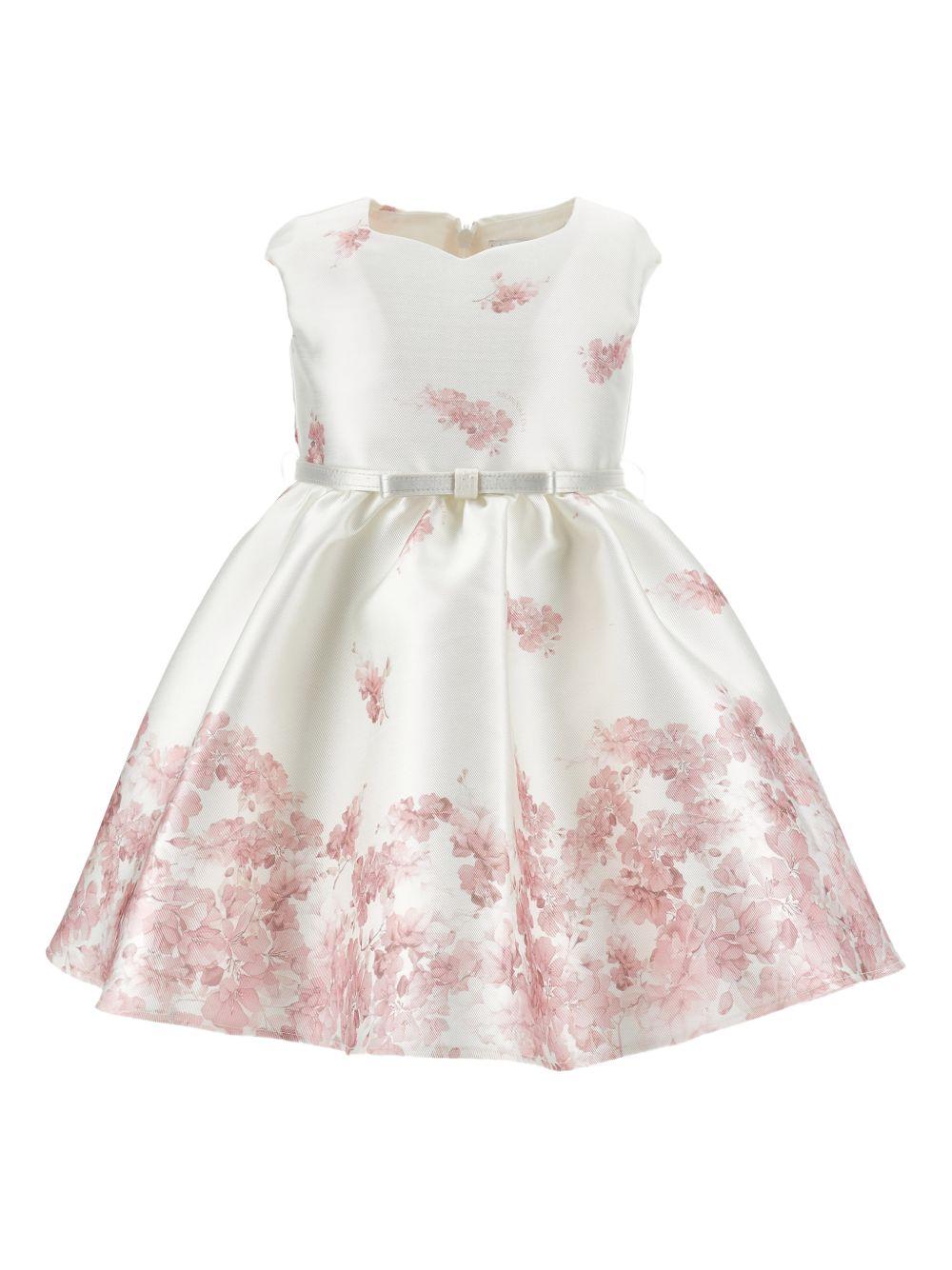 Abito per neonata Monnalisa bianco con stampa a fiori 73G905 7673 0191 MONNALISA KIDS