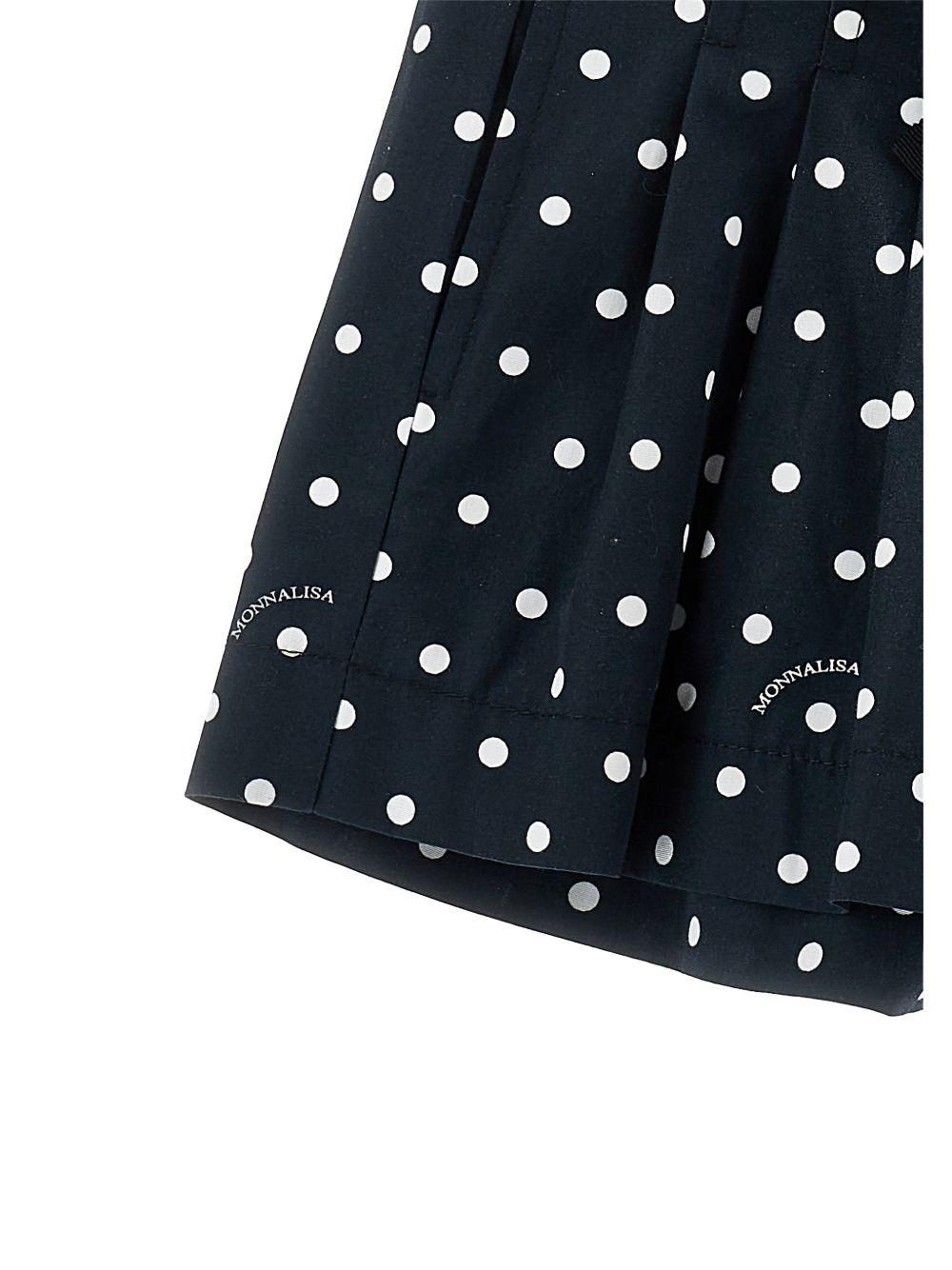Shorts per bambina Monnalisa blu con motivo a pois 11G413 7600 5099 MONNALISA KIDS