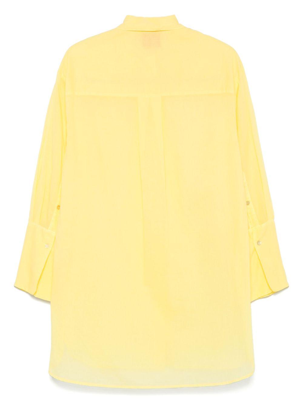 Camicia per donna Merci giallo in cotone con colletto classico C392 SUN MERCI