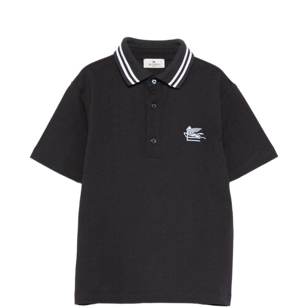 T-shirt per bambino Etro Kids blu con colletto stile polo GY8P11 Z2119 621 ETRO KIDS