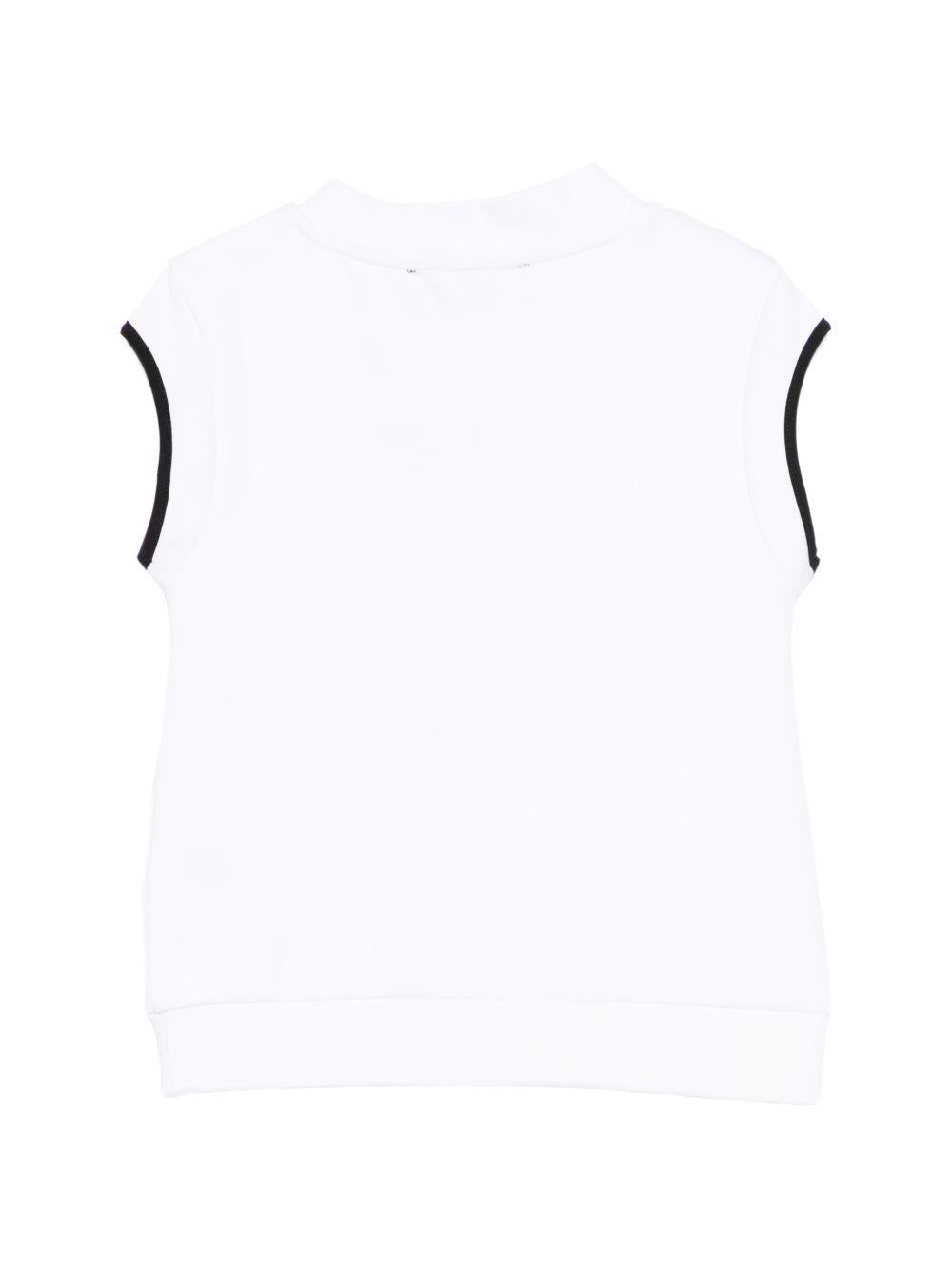 T-shirt per bambina Karl Lagerfeld Kids bianco con fiocco Z31165 10P KARL LAGERFELD KIDS