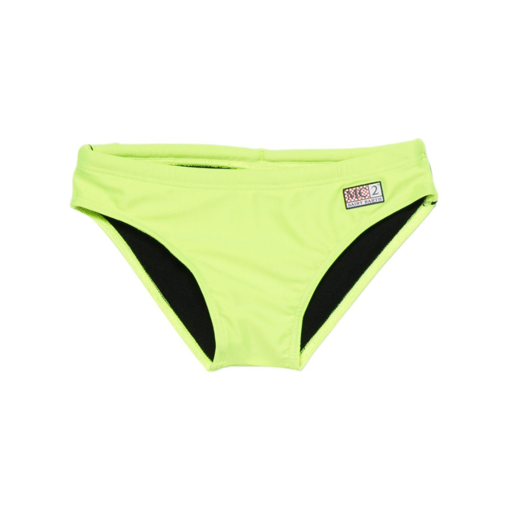 Slip da bagno per bambino MC2 Saint Barth Kids verde con fascia elastica BIL0001 01573L MC2 ST. BARTH KIDS