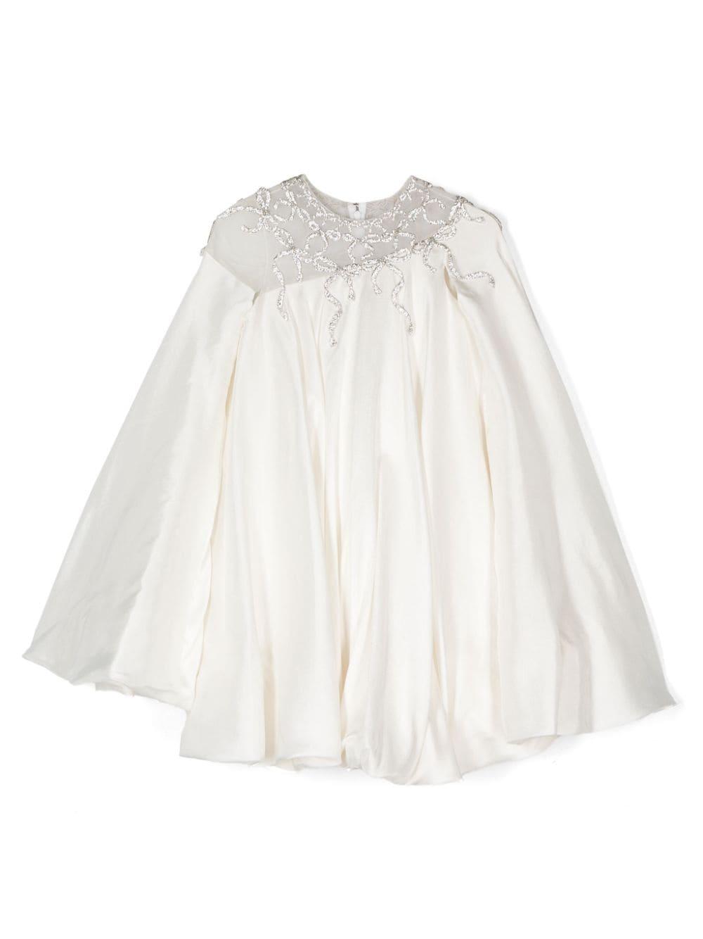 Abito con decorazione di cristalli MA FW24 G19 IVORY MAISON AVA