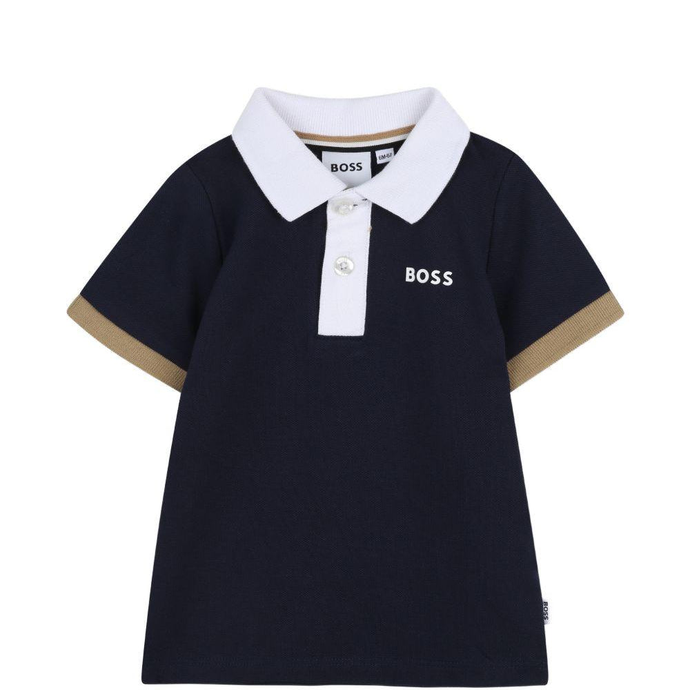 Polo per neonato Boss Kids multicolor con stampa logo sul petto J52878 849 BOSS KIDS