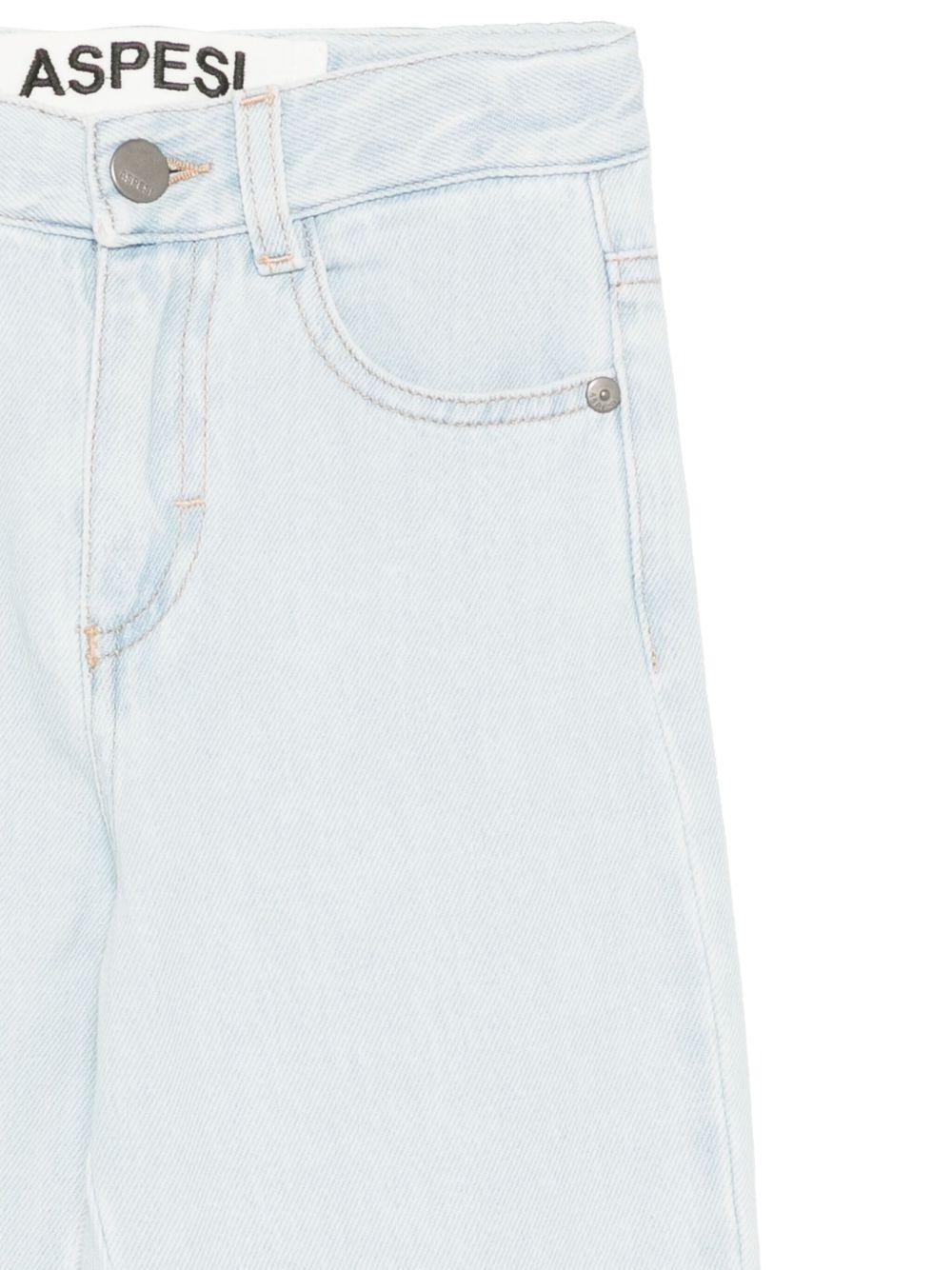 Jeans per bambino Aspesi Kids in denim azzurro con logo S25072PLJ0042 49C ASPESI