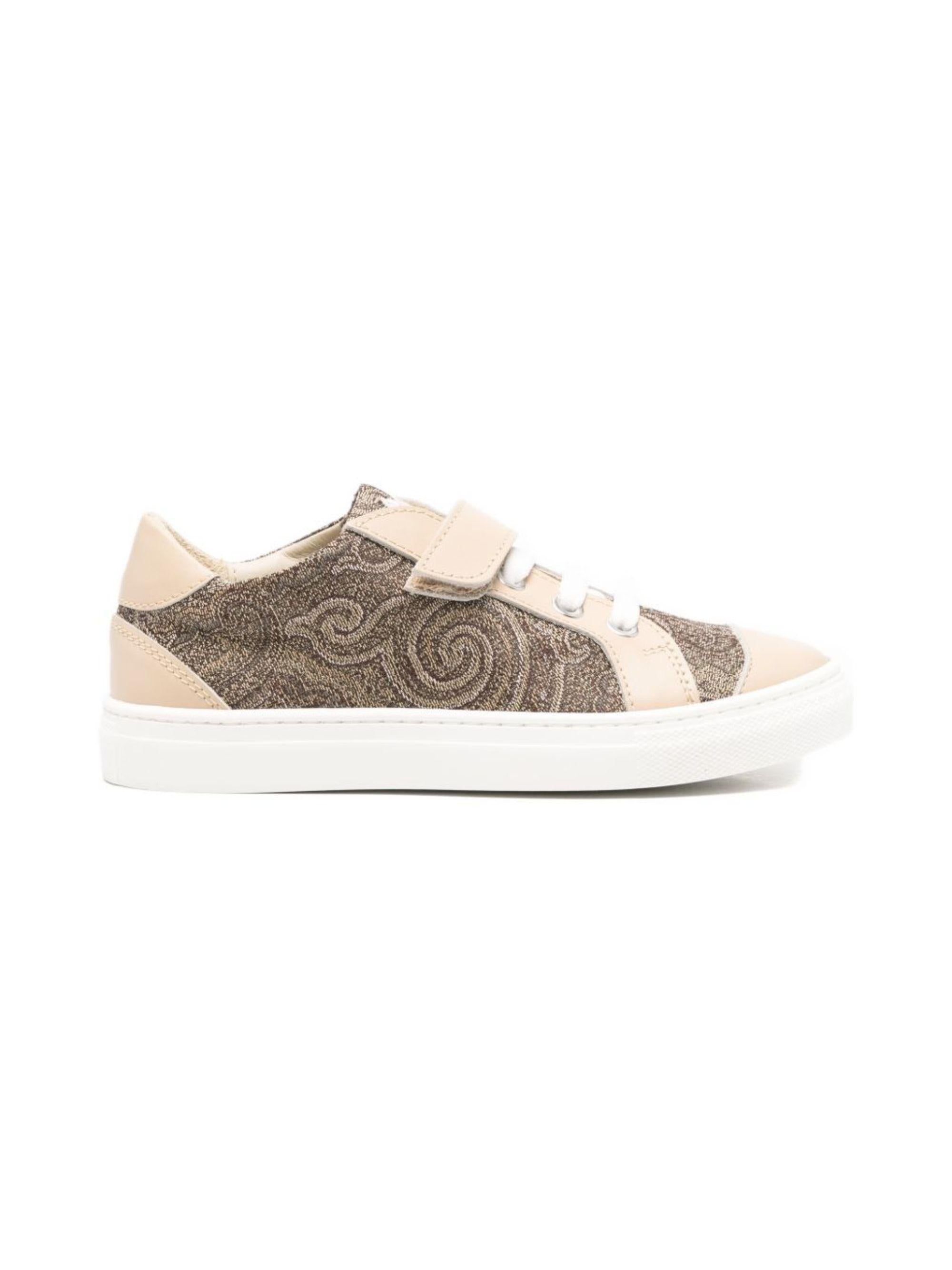 Sneakers per bambino Etro Kids marrone e beige con stampa paisley GY0P26 U0264 311 ETRO KIDS