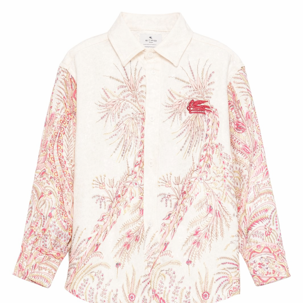 Camicia per bambina Etro Kids beige con stampa paisley GY5P10 S0221 106RS ETRO KIDS