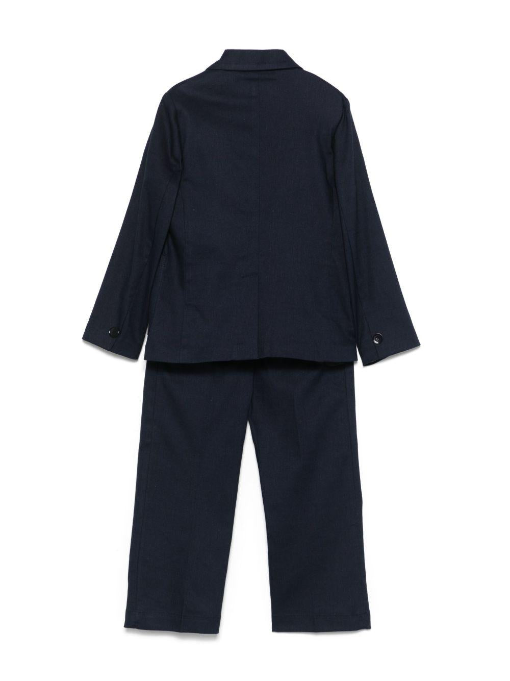 Completo per bambino Paolo Pecora Kids blu in twill con giacca monopetto PP3923 BLU PAOLO PECORA KIDS