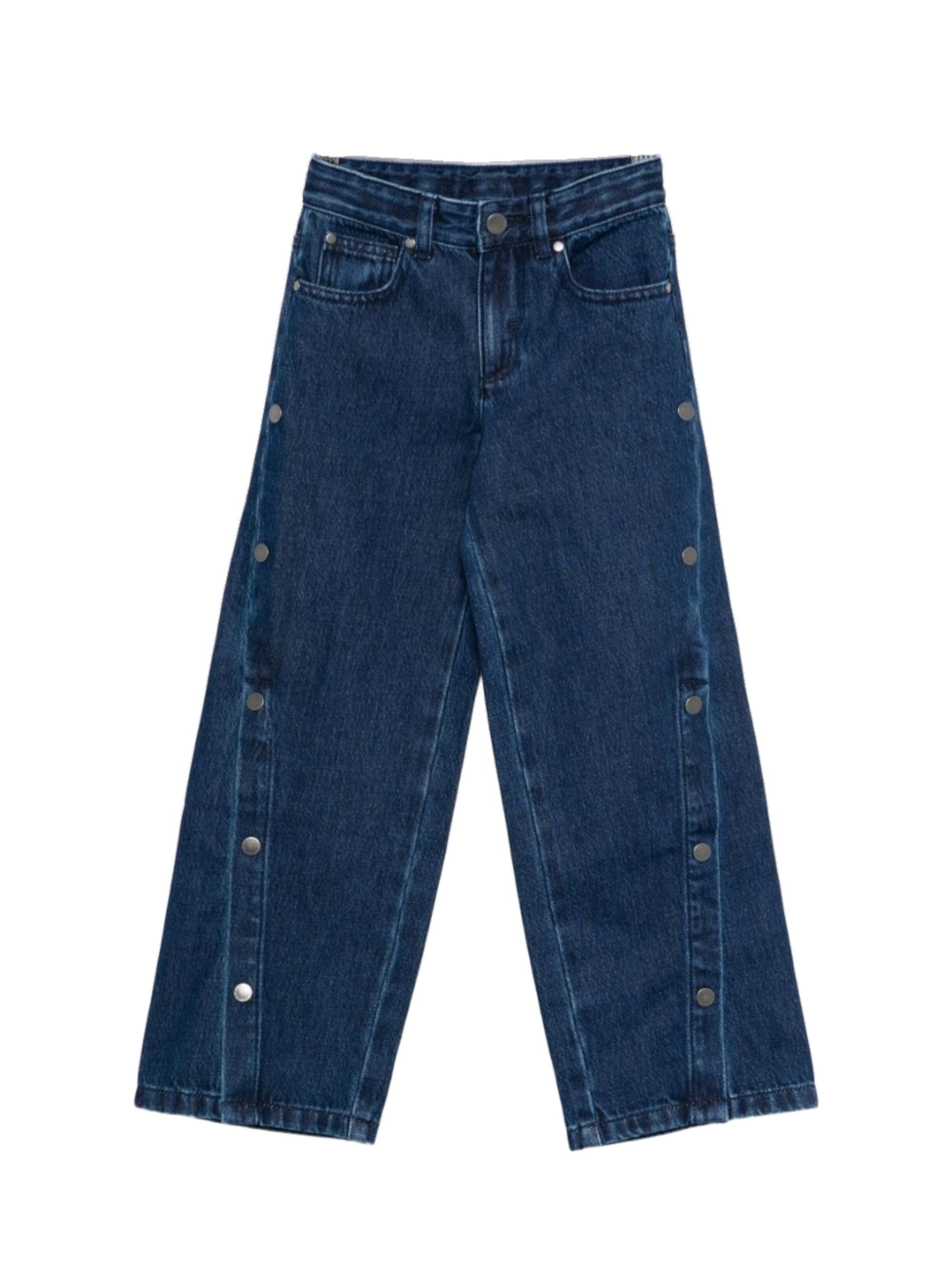 Jeans per bambina Stella McCartney Kids in denim con gamba ampia TX6E70 Z0746 635 STELLA McCARTNEY KIDS
