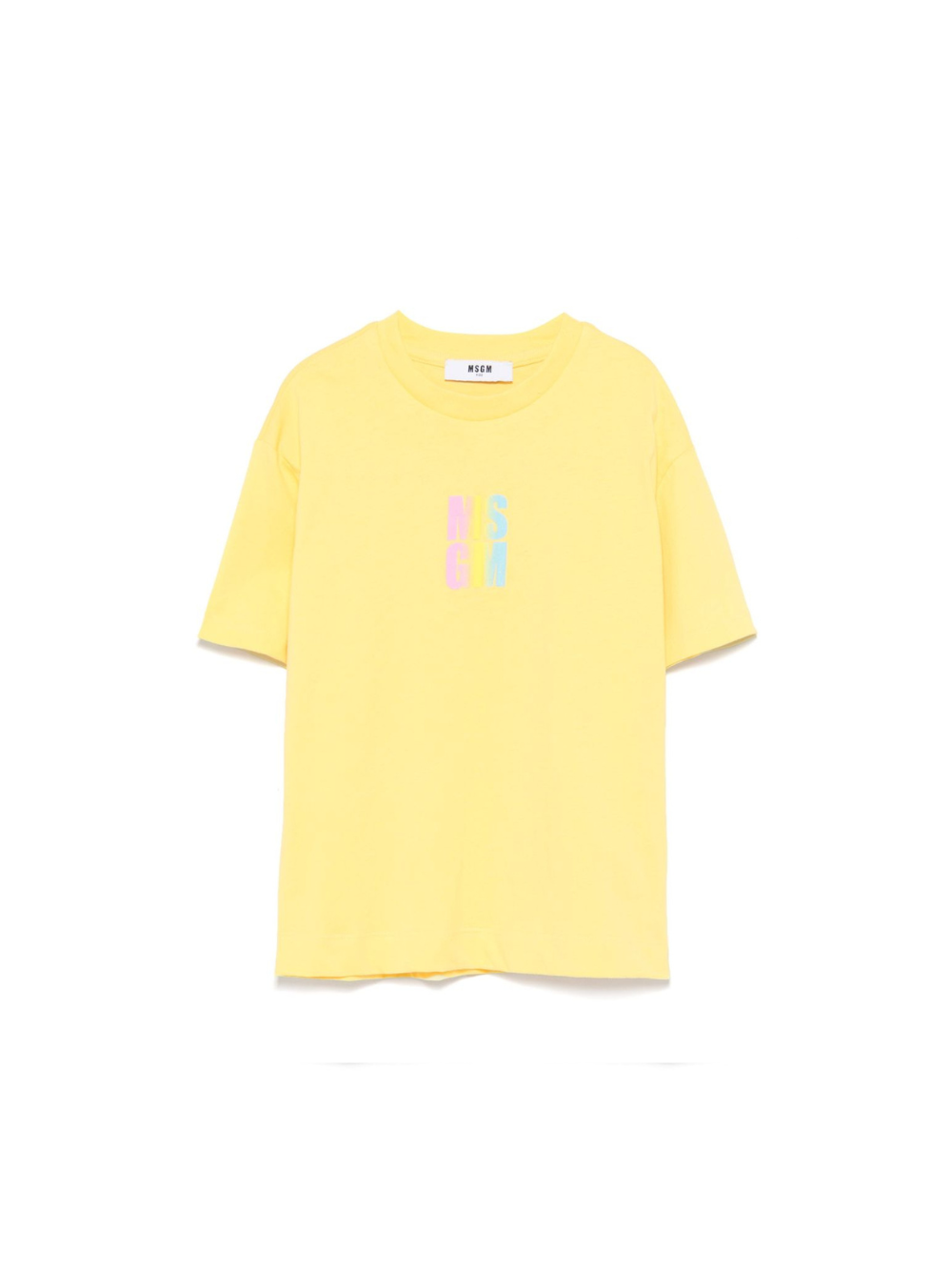 T-shirt in jersey per bambina MSGM Kids giallo con orlo dritto S5MSJGTH218 MS009 MSGM KIDS