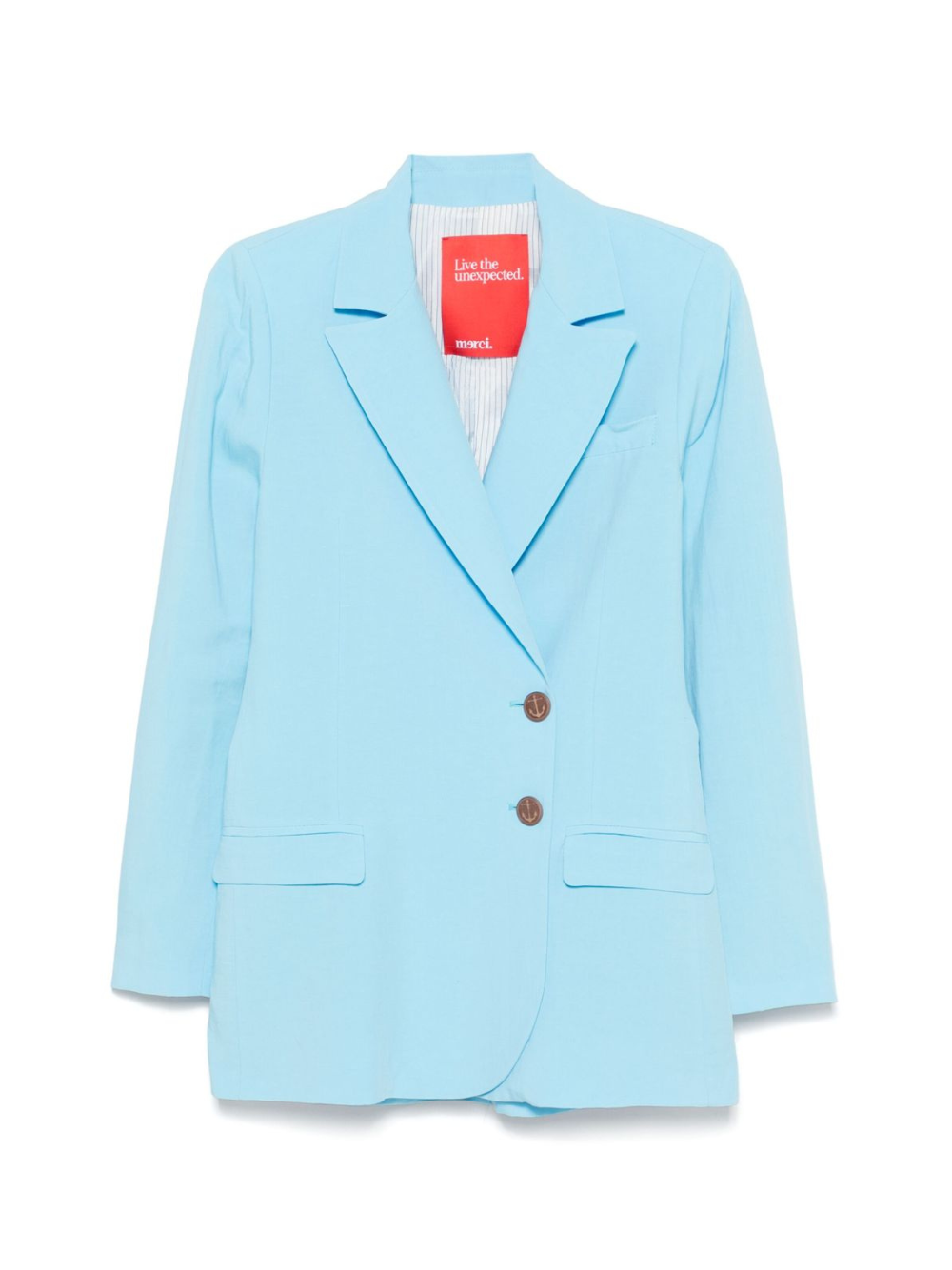 Blazer per donna Merci azzurro con design doppiopetto G364 PISCINA MERCI