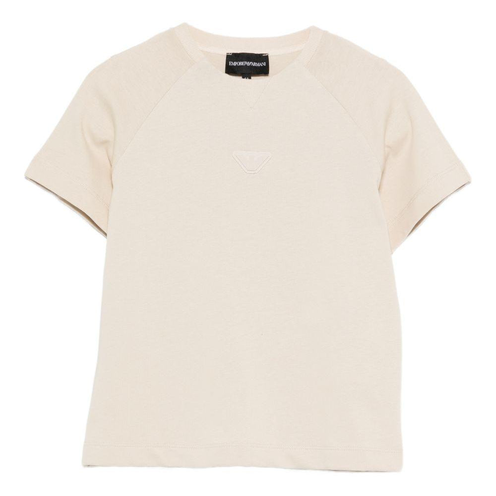 T-shirt per bambino Emporio Armani Kids beige con maniche raglan EB000943 AF13715 U1156 EMPORIO ARMANI KIDS