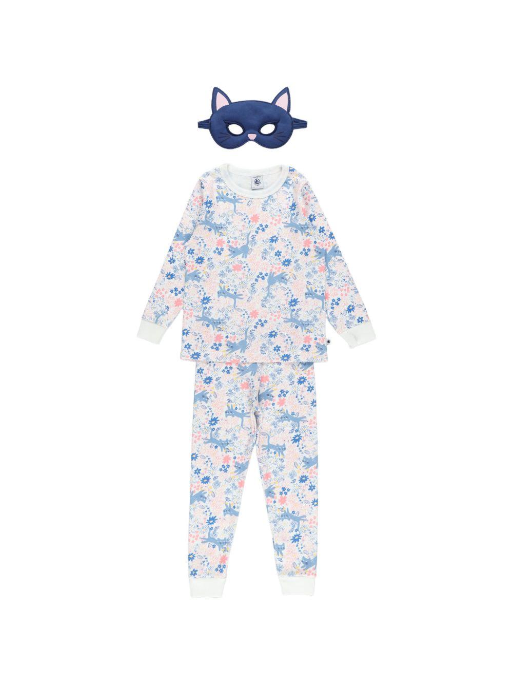 Pigiama per bambina Petit Bateau multicolore con stampa floreale all-over A0F1D 01 PETIT BATEAU