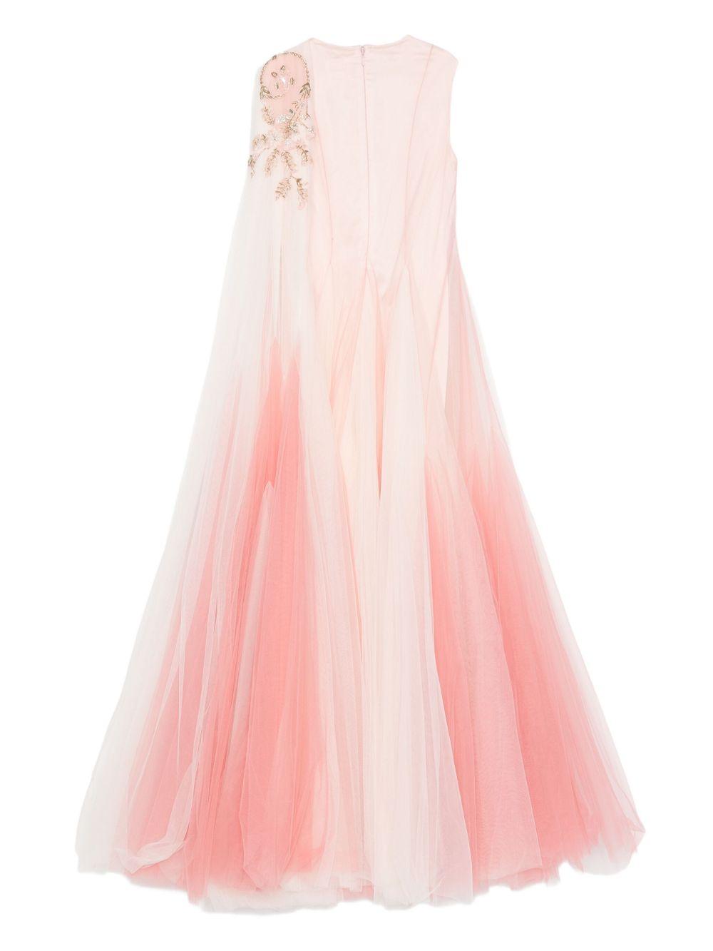 Abito per bambina Maison Ava rosa con decorazione floreale MA FW25 GC47 PINK/WHITE MAISON AVA KIDS