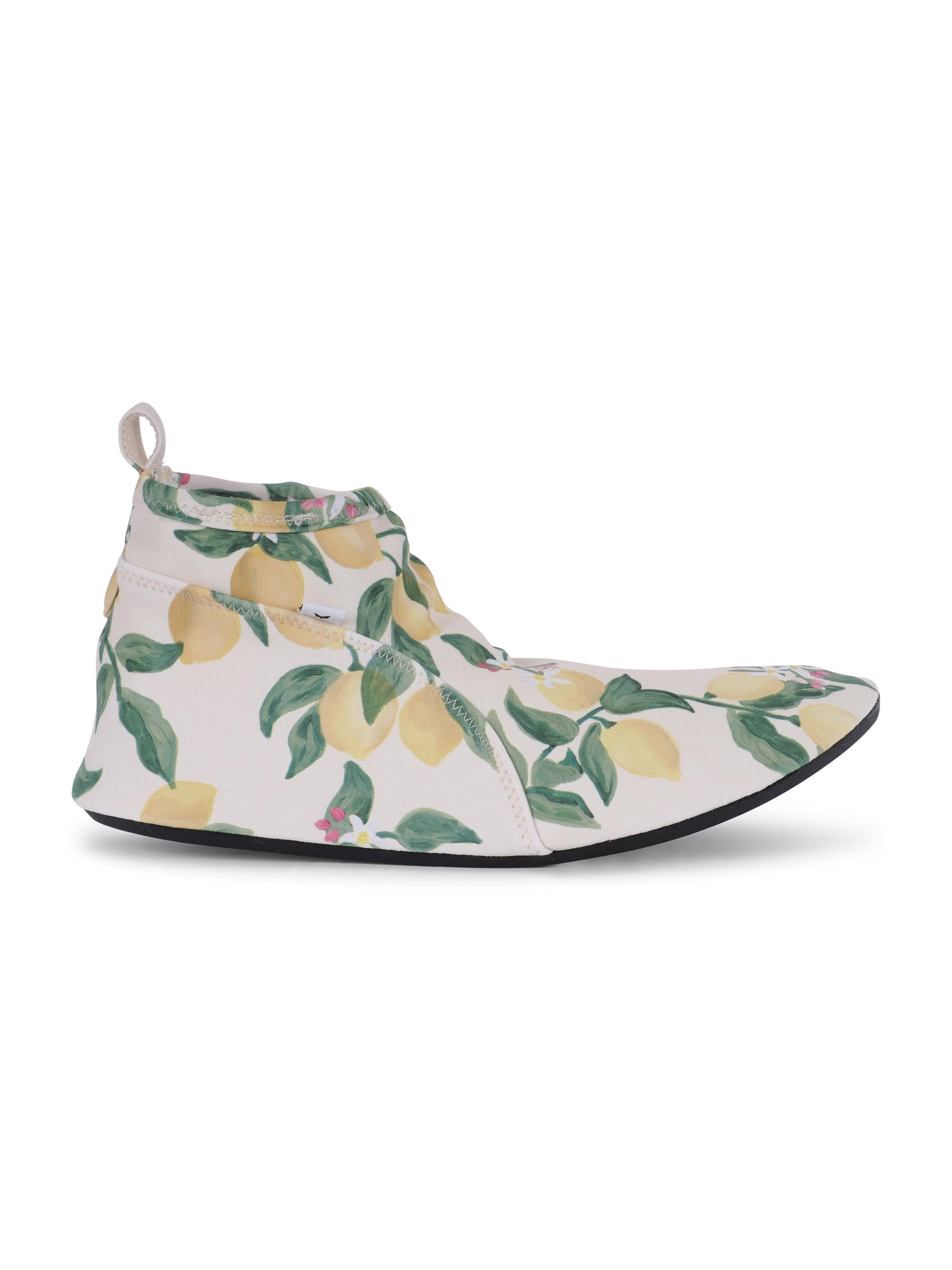 Scarpette da mare Zimba per bambini Molo beige con stampa limoni all-over 7S26U302 9516 MOLO KIDS