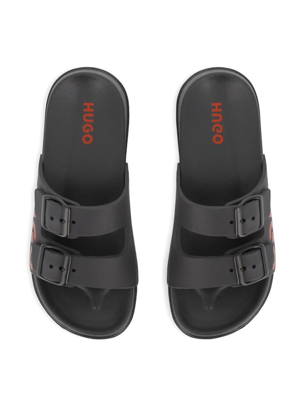 Sandali per bambino Hugo Kids neri con fibbia G01193 09B Hugo KIDS