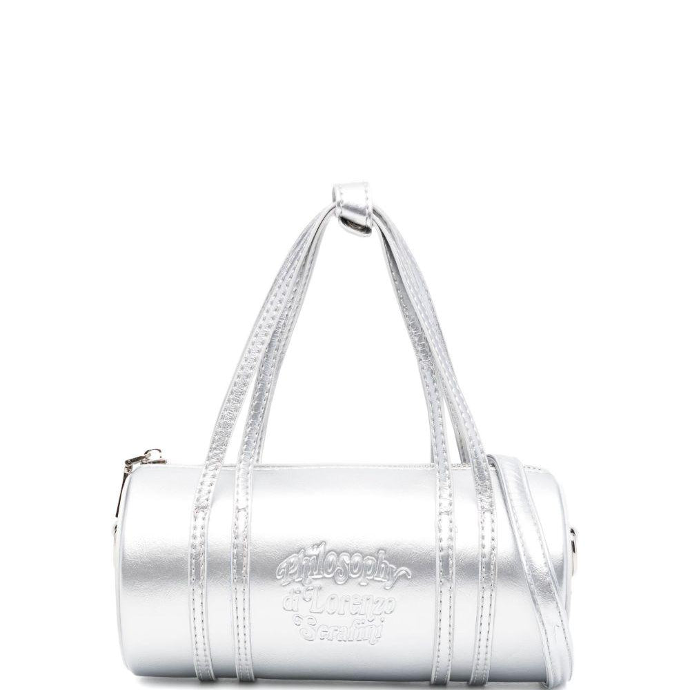 Borsa cilindrica per bambina Philosophy Di Lorenzo Serafini Kids argento in vernice I9F005 6073 P006 PHILOSOPHY KIDS