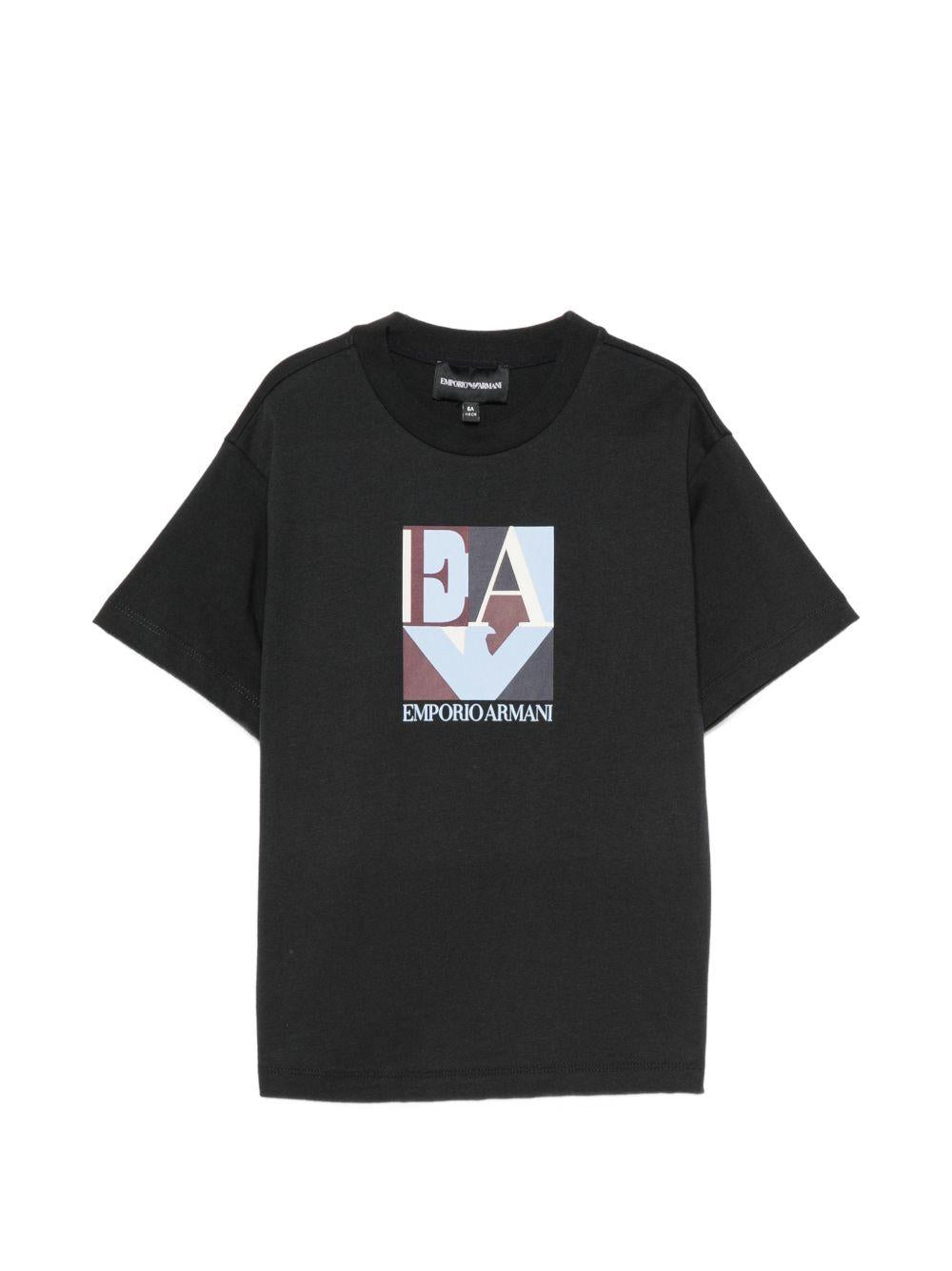 Set di tre t-shirt per bambino Emporio Armani Kids multicolore con logo sul davanti EB001363 AF16162 MZ978 EMPORIO ARMANI KIDS