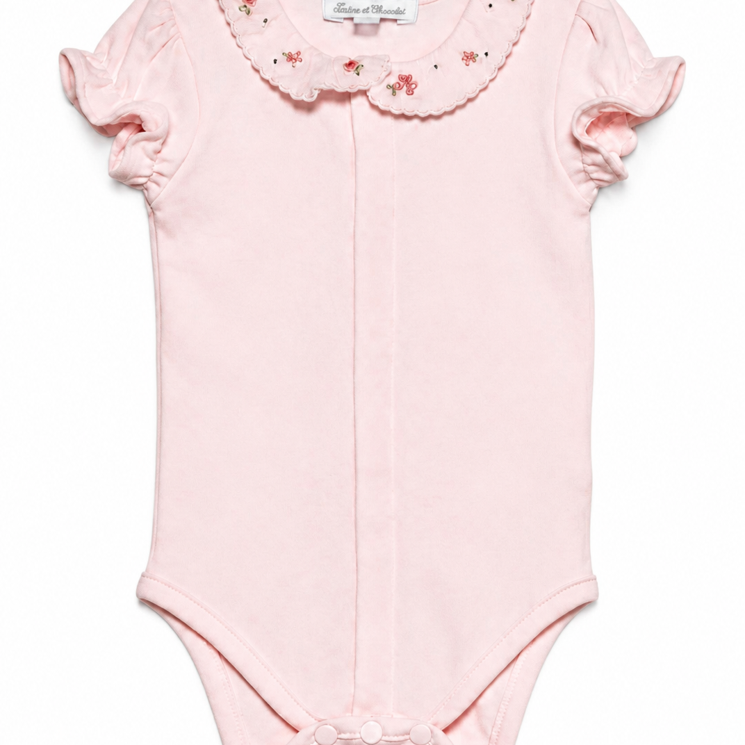 Tutina per neonata Tartine Et Chocolat rosa con colletto alla Peter Pan CC11010 30 TArtine & Chocolat KIDS