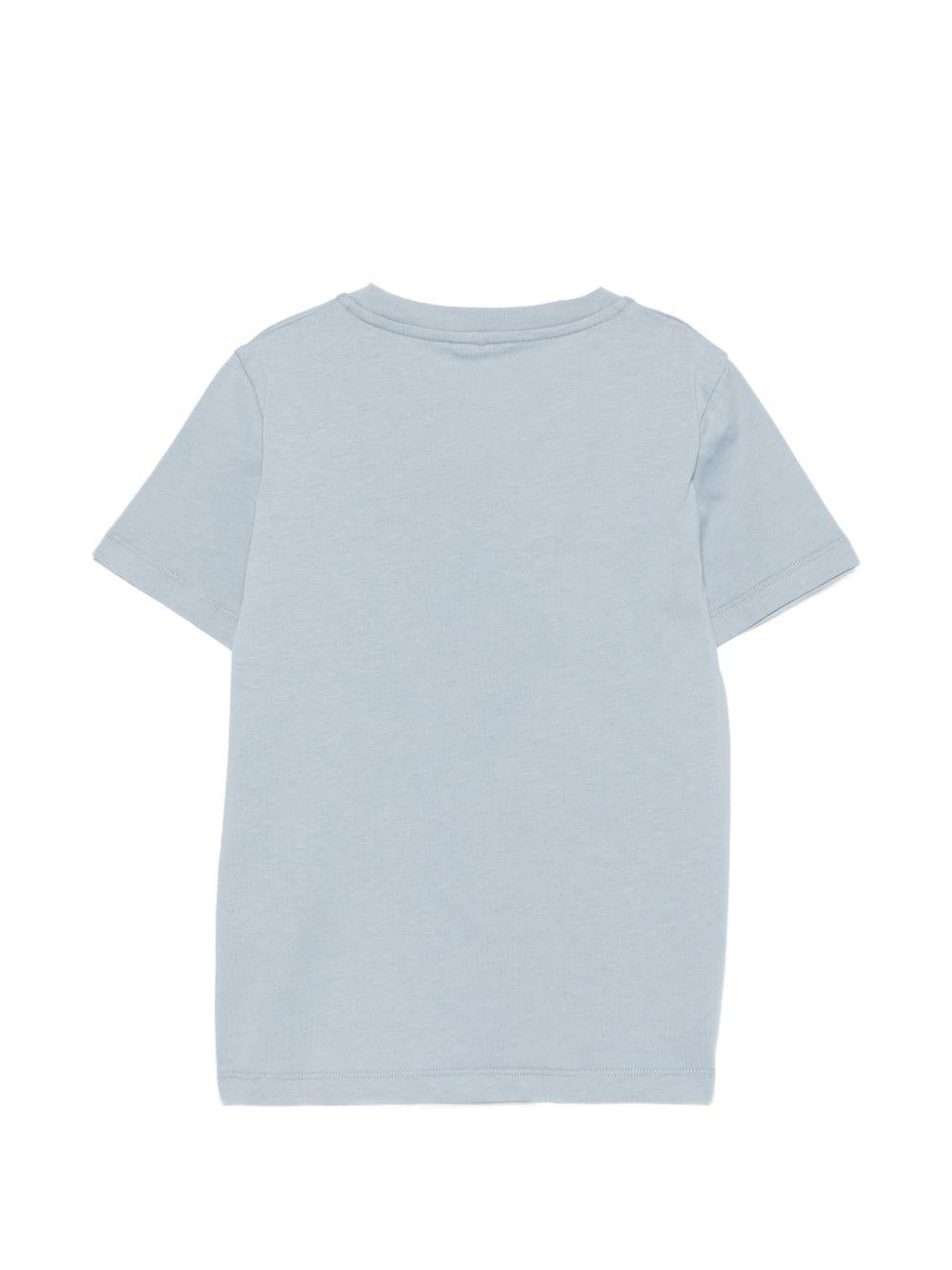 T-shirt per bambino Versace Kids azzurra con stampa grafica 10249461A18182 2U3G0 VERSACE KIDS
