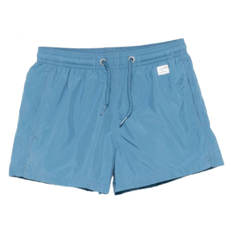 Costume per bambino MC2 Saint Barth Kids blu con toppa con logo sul retro JEA0012 01666L MC2 ST. BARTH KIDS