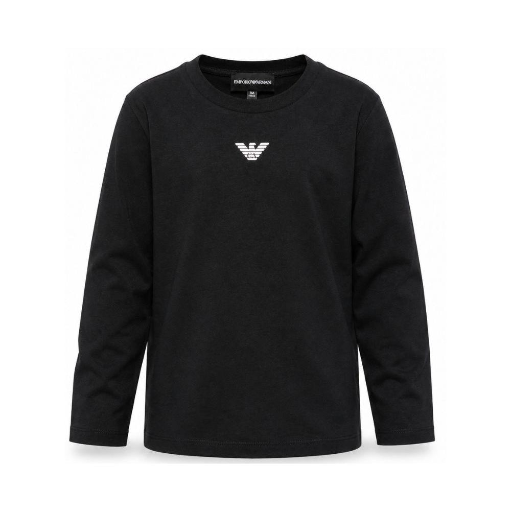 T-shirt a maniche lunghe Emporio Armani Kids bl navy con stampa logo EB000420 AF15013 MB250 EMPORIO ARMANI KIDS