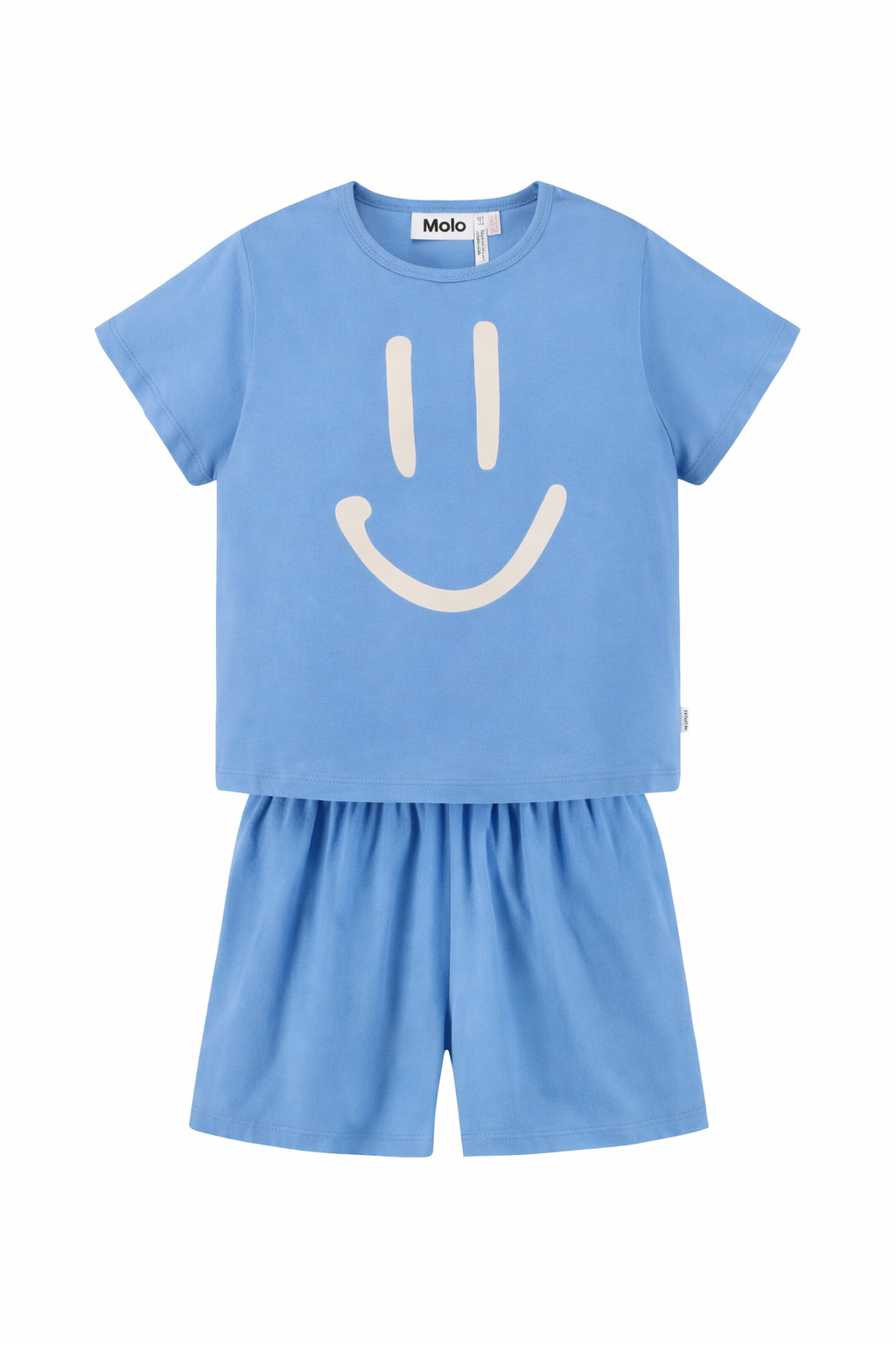 Set pigiama Luvis per bambino Molo azzurra con stampa smile 6S26R401 5615 MOLO KIDS