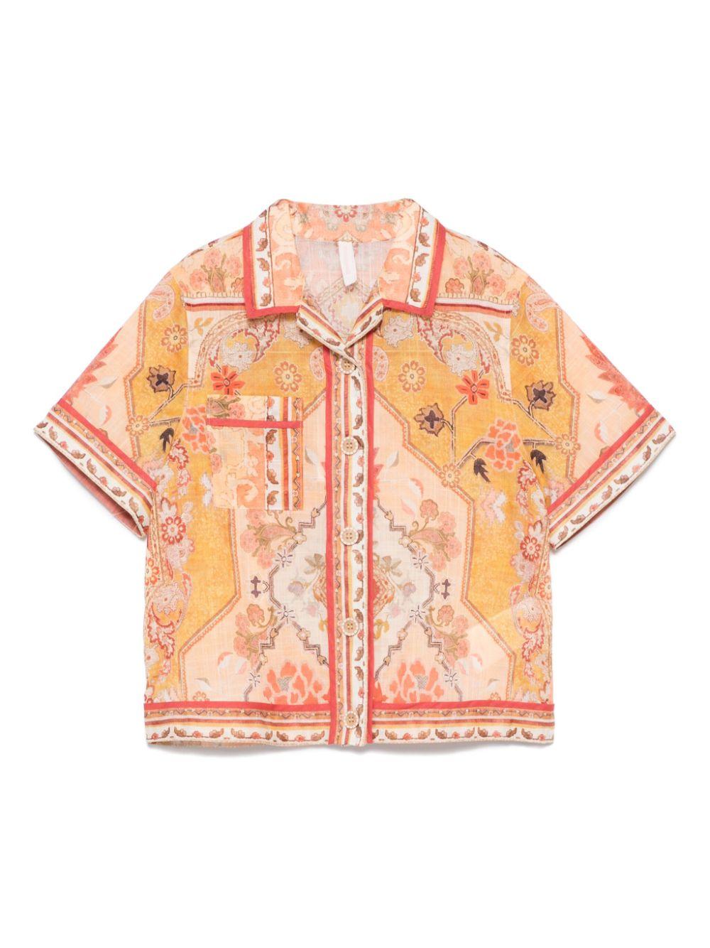 Camicia per bambina ZIMMERMANN Kids Wylie multicolore con stampa grafica all-over 7715TR S251 ZIMMERMANN KIDS
