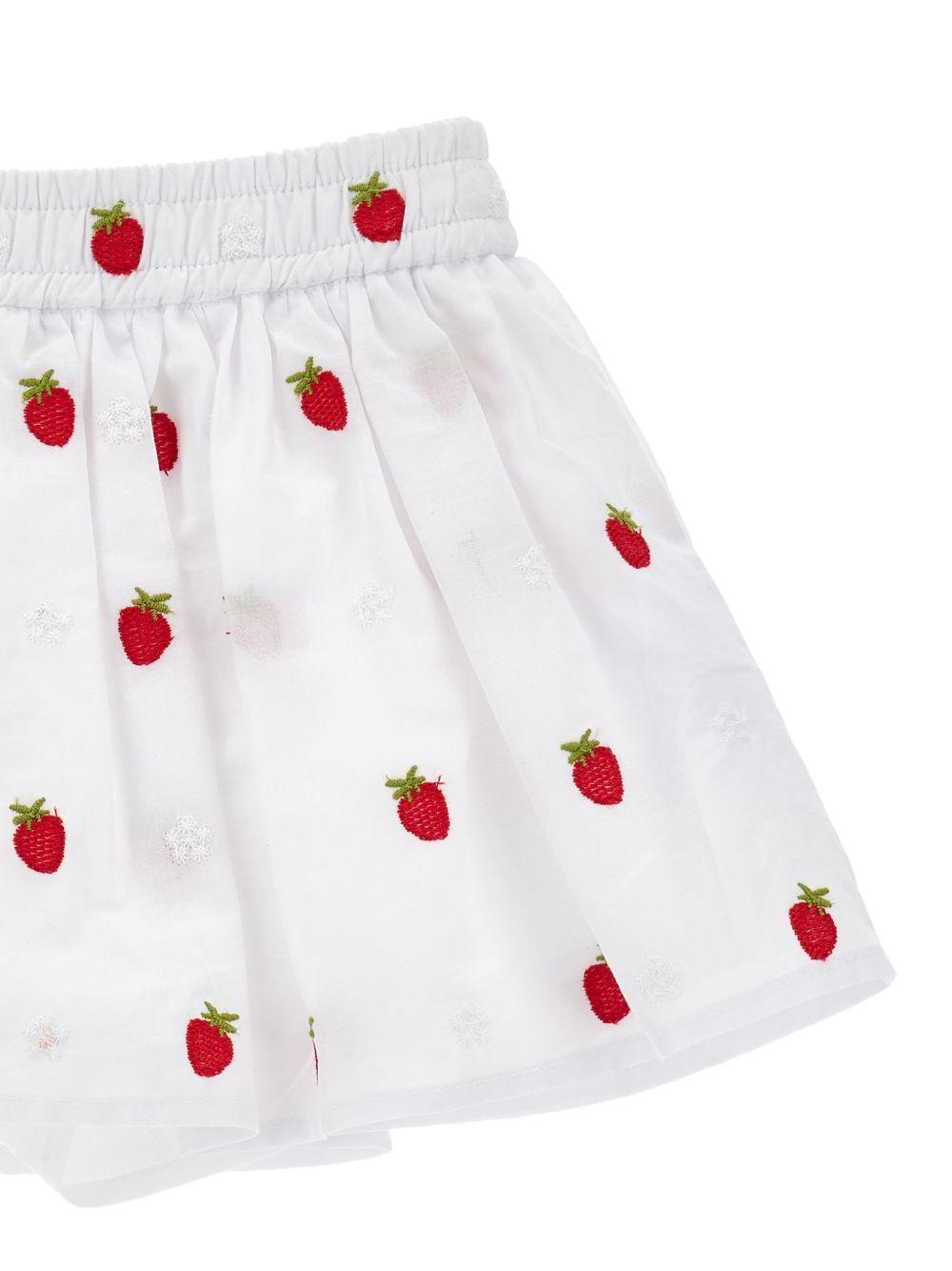 Shorts per neonata Monnalisa bianco con dettaglio ricamato 31G413 7944NB 9944 MONNALISA KIDS